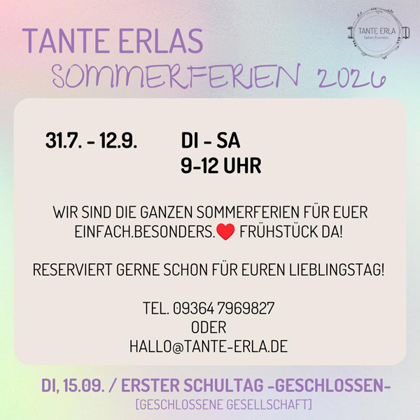 NEUES von Tante Erla