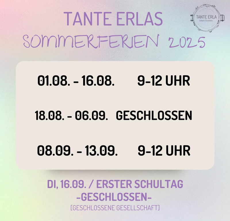 Urlaubszeit bei Tante Erla